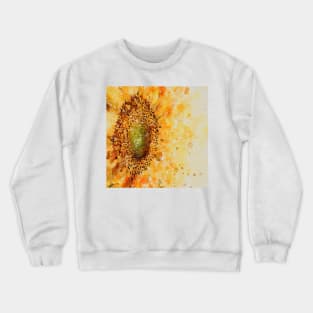 Abstract Watercolor Sunflower Crewneck Sweatshirt